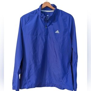 ADIDAS Running 1/4 Zip Running Shirt Medium Royal Blue